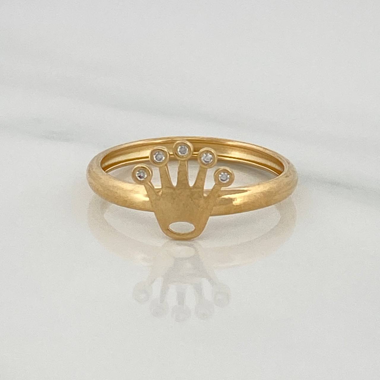 Anillo Corona 1.2gr / T6 / Oro Amarillo 18K $