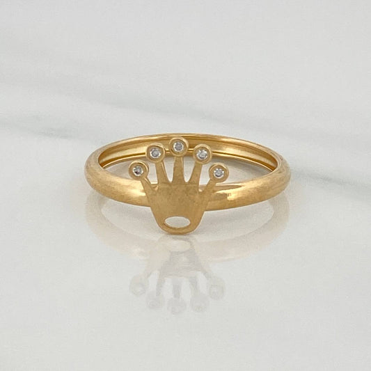 Anillo Corona 1.2gr / T6 / Oro Amarillo 18K $