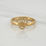 Anillo Corona 1.2gr / T6 / Oro Amarillo 18K $