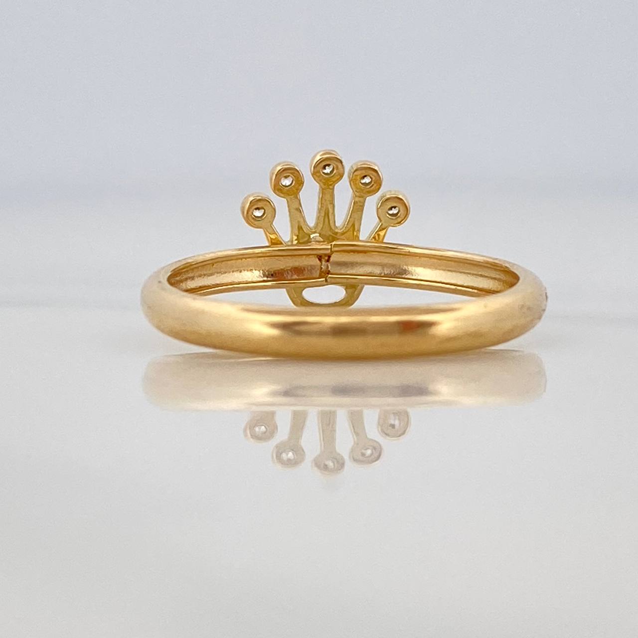 Anillo Corona 1.2gr / T6 / Oro Amarillo 18K $
