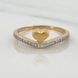 Anillo Corazon 1.85gr / T7 / Dos Oros Amarillo Blanco 18K $