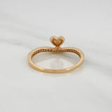 Anillo Corazon 1.85gr / T7 / Dos Oros Amarillo Blanco 18K $