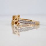 Anillo Fe 2.3gr / T6 1/2 / Dos Oros Amarillo Blanco 18K $