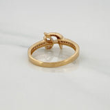 Anillo Fe 2.3gr / T6 1/2 / Dos Oros Amarillo Blanco 18K $