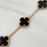 Clover Bracelet Cajon 9.35gr / 7 in / 1.6mm Yellow Gold +4 18K %