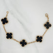 Clover Bracelet Cajon 9.35gr / 7 in / 1.6mm Yellow Gold +4 18K %