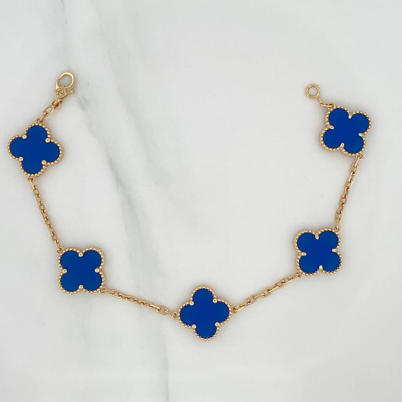 Pulso Trebol Cajon 9.55gr / 7 1/2 in / 1.6mm Oro Amarillo +4 18K %