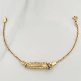 Pulso Placa Bebe Aro Seguido 2.95gr / 5 1/4 in / 0.7mm Oro Amarillo 18K %