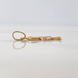 Girl Pendant 1.1gr / 1 in / Two-tone 18K Yellow and White Gold %