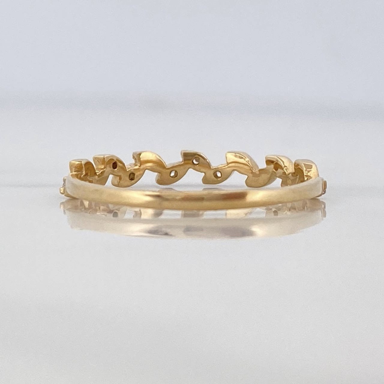 Anillo Churumbela Hojas 1.25gr / T6 1/4 / Oro Amarillo 18K %