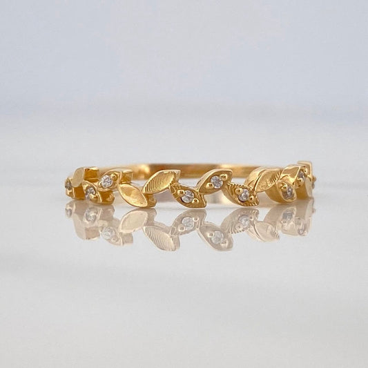 Anillo Churumbela Hojas 1.25gr / T6 1/4 / Oro Amarillo 18K %