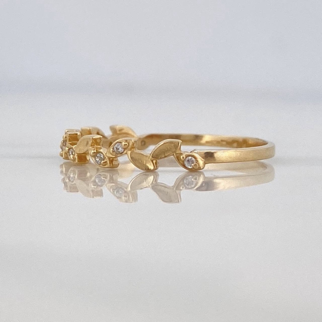 Anillo Churumbela Hojas 1.25gr / T6 1/4 / Oro Amarillo 18K %
