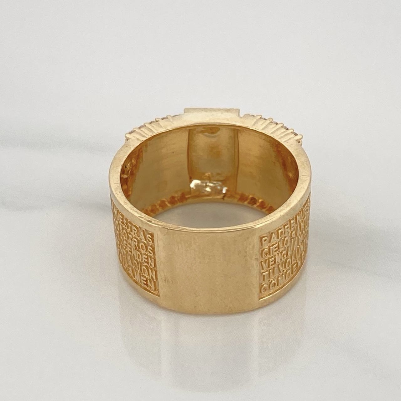 Ring Cross Our Father 8.85gr / T7 1/4 / Yellow Gold 18K $