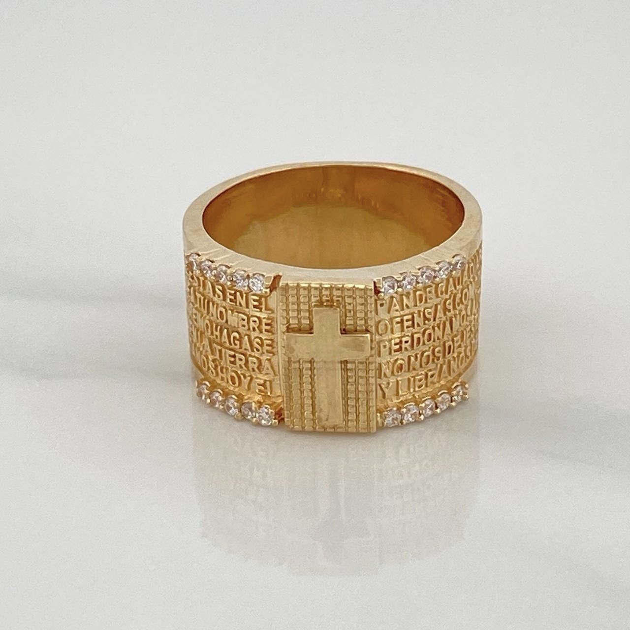 Ring Cross Our Father 8.85gr / T7 1/4 / Yellow Gold 18K $