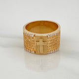 Ring Cross Our Father 8.85gr / T7 1/4 / Yellow Gold 18K $