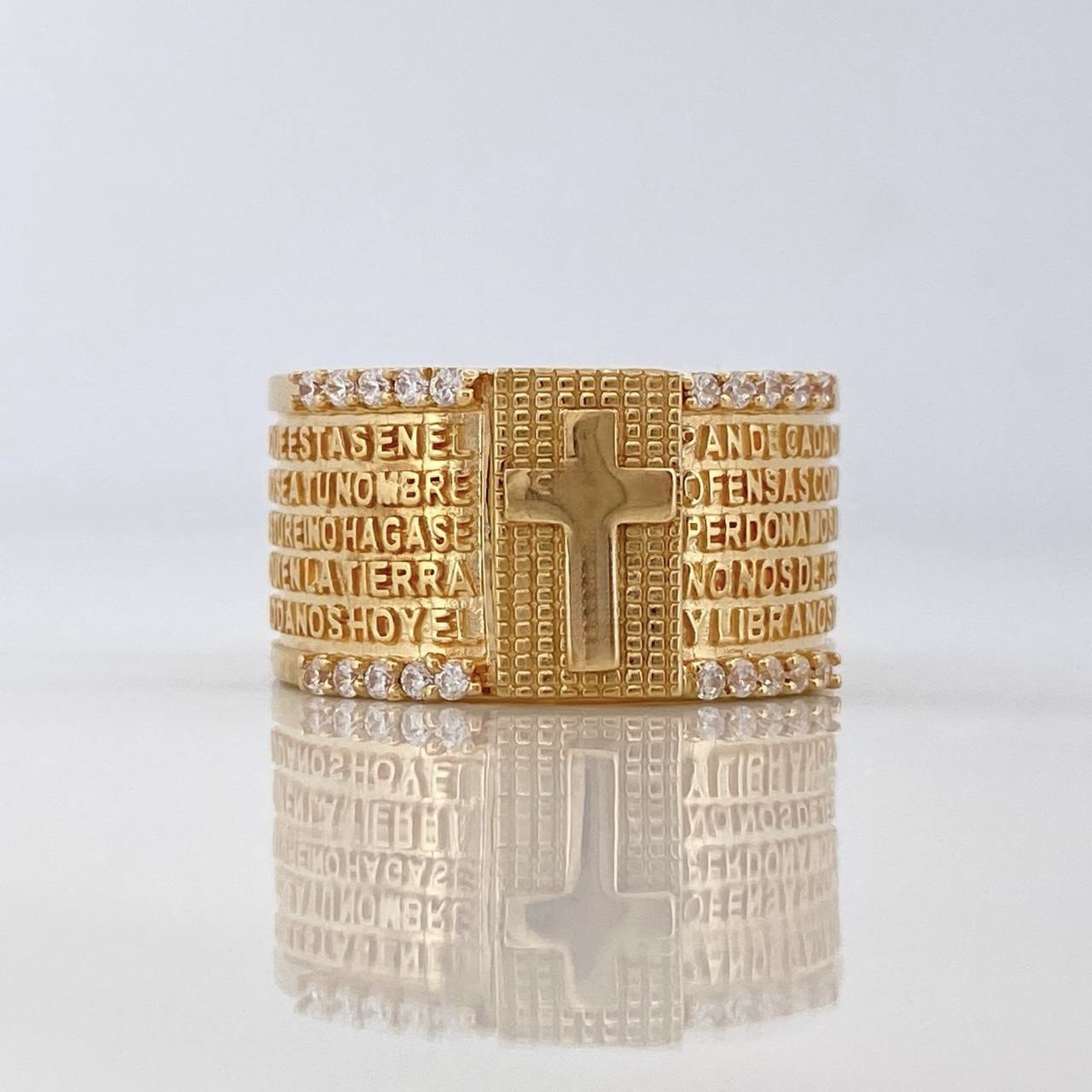 Ring Cross Our Father 8.85gr / T7 1/4 / Yellow Gold 18K $