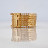 Ring Cross Our Father 8.85gr / T7 1/4 / Yellow Gold 18K $