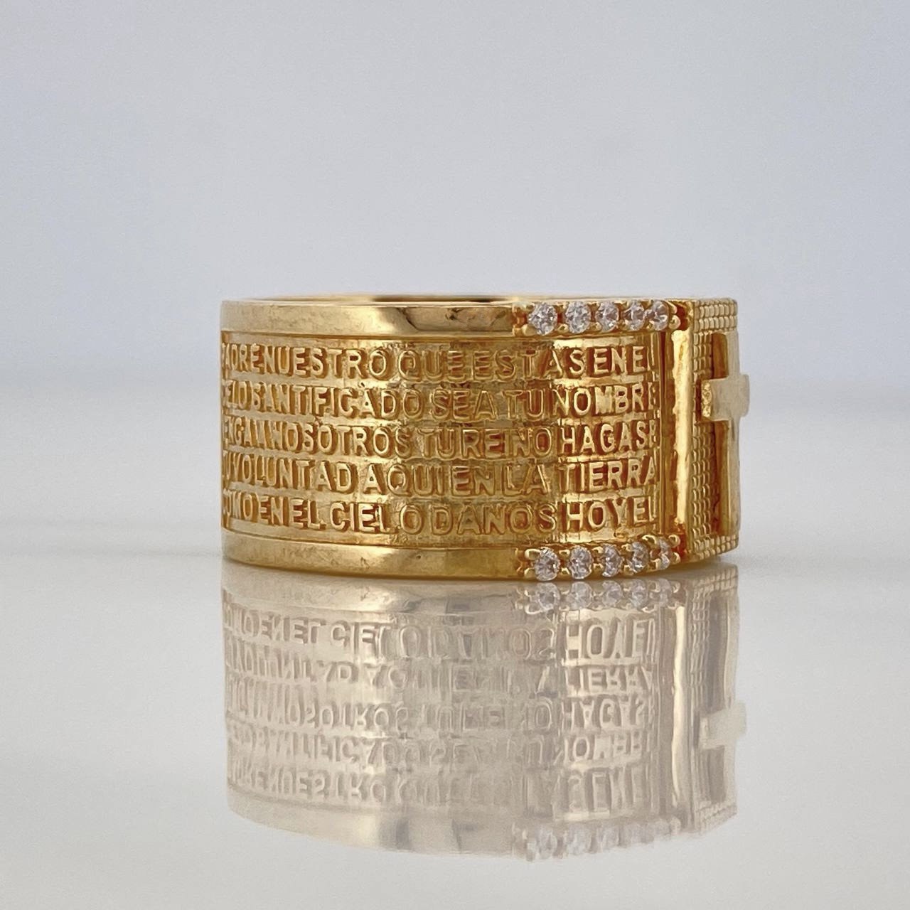 Ring Cross Our Father 8.85gr / T7 1/4 / Yellow Gold 18K $