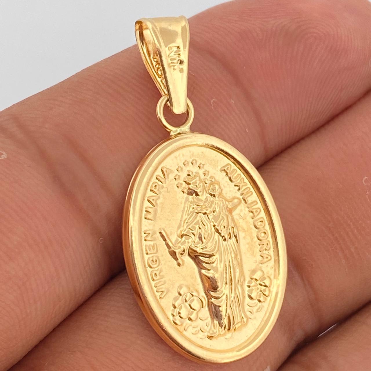 Dije Virgen Maria Auxiliadora 2.3gr / 1 1/2 in / Oro Amarillo 18K $