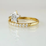 Anillo Estrella Fugaz 1.8gr / T6 1/4 / Oro Amarillo 18K ©