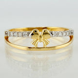 Anillo Moño Doble 1.9gr / T7 1/2 / Oro Amarillo 18K *