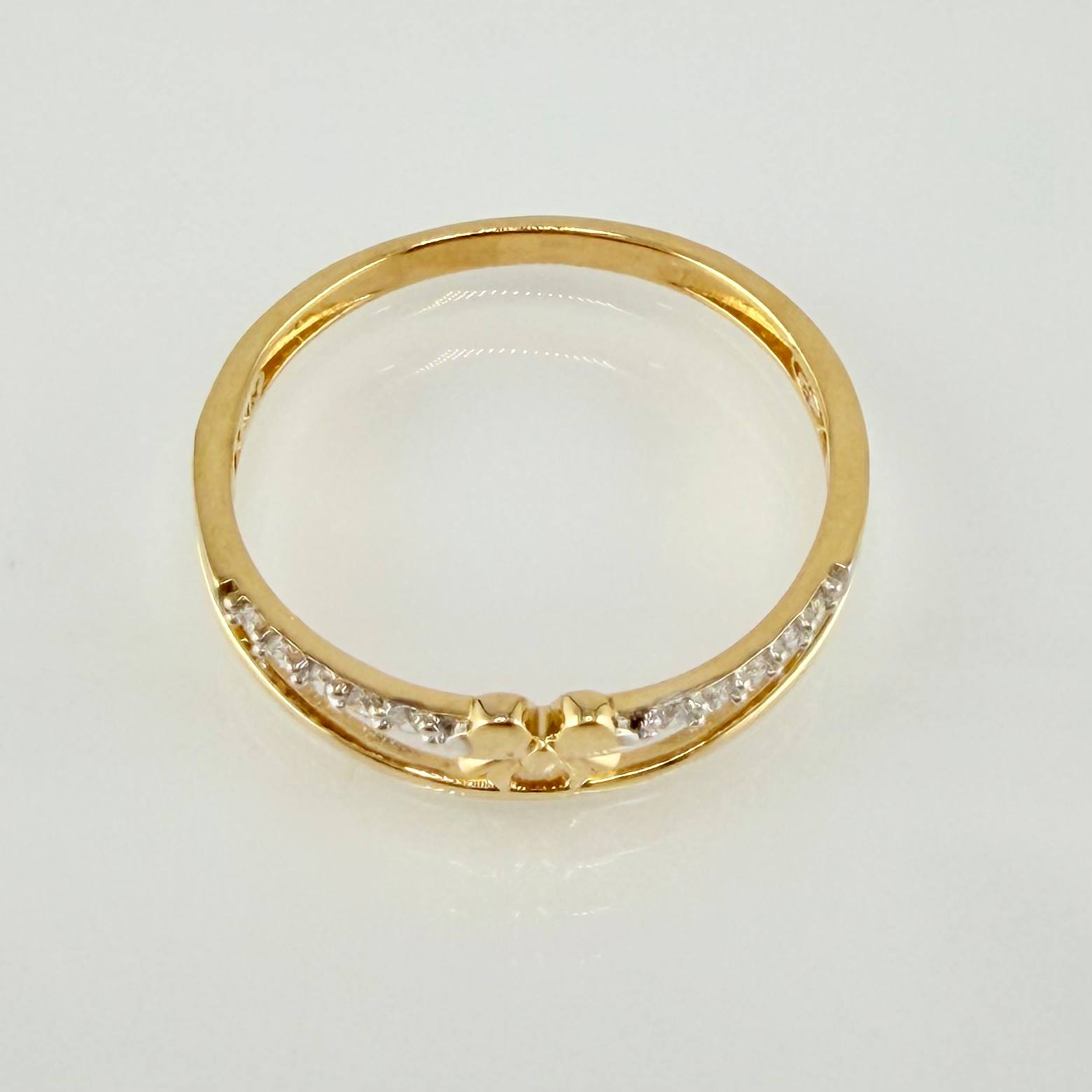 Anillo Moño Doble 1.9gr / T7 1/2 / Oro Amarillo 18K *