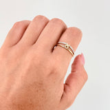Anillo Moño Doble 1.9gr / T7 1/2 / Oro Amarillo 18K *