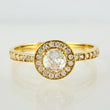 Anillo Halo 2.05gr / T7 1/2 / Oro Amarillo 18K