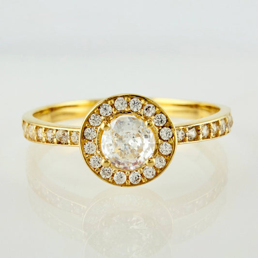 Anillo Halo 2.25gr / T8 / Oro Amarillo 18K *