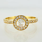 Anillo Halo 2.35gr / T8 1/2 / Oro Amarillo 18K