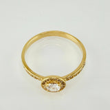 Anillo Halo 2.05gr / T7 1/2 / Oro Amarillo 18K
