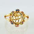 Anillo Doble Infinito Floreado 2.1gr / 6 1 /4 / Oro Amarillo 18K *