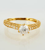 Anillo Solitario Churumbela 2.05gr / T7 3/4 / Oro Amarillo 18K *