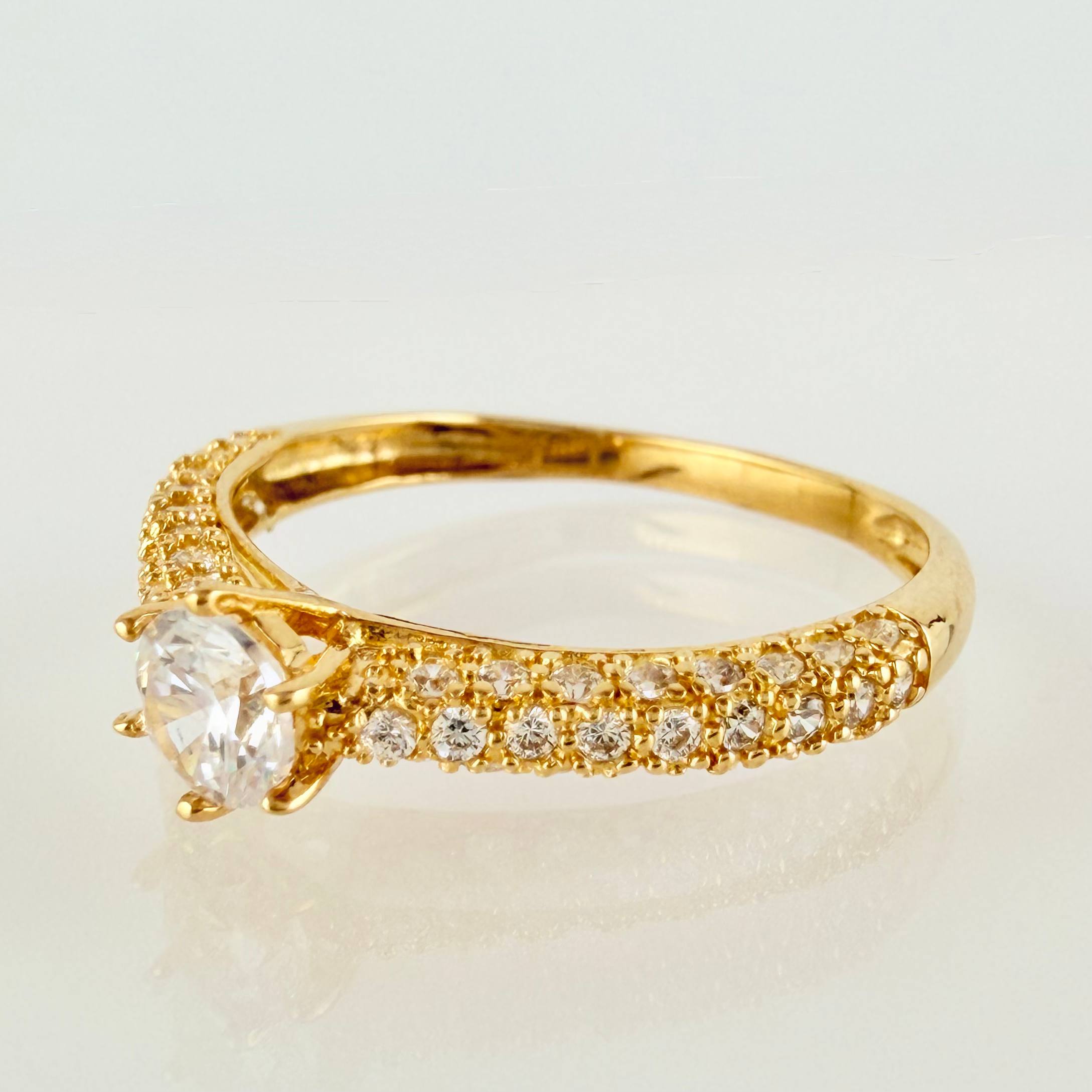 Anillo Solitario Churumbela 2.05gr / T7 3/4 / Oro Amarillo 18K *