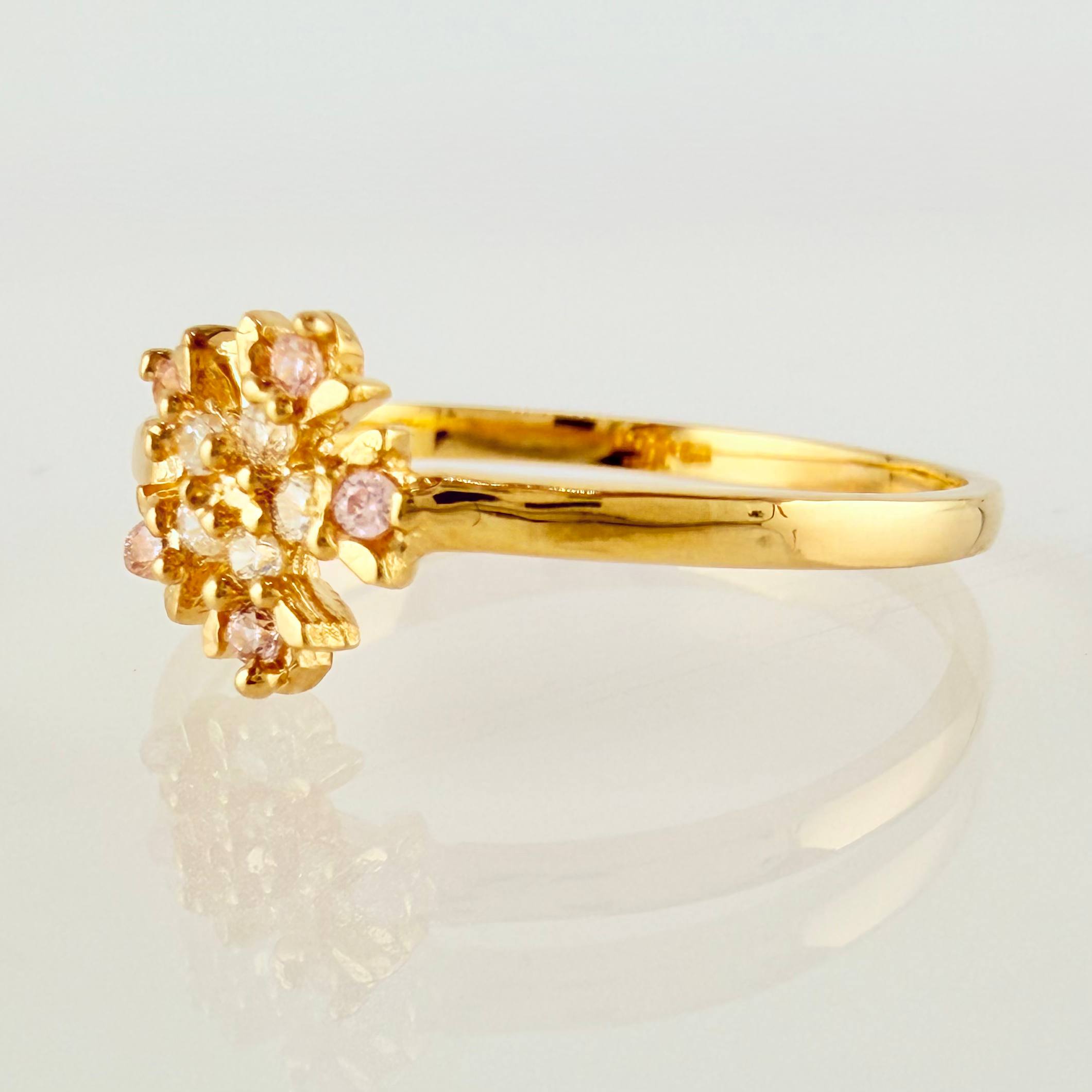 Anillo Flor 1.45gr / T7 / Oro Amarillo 18K *