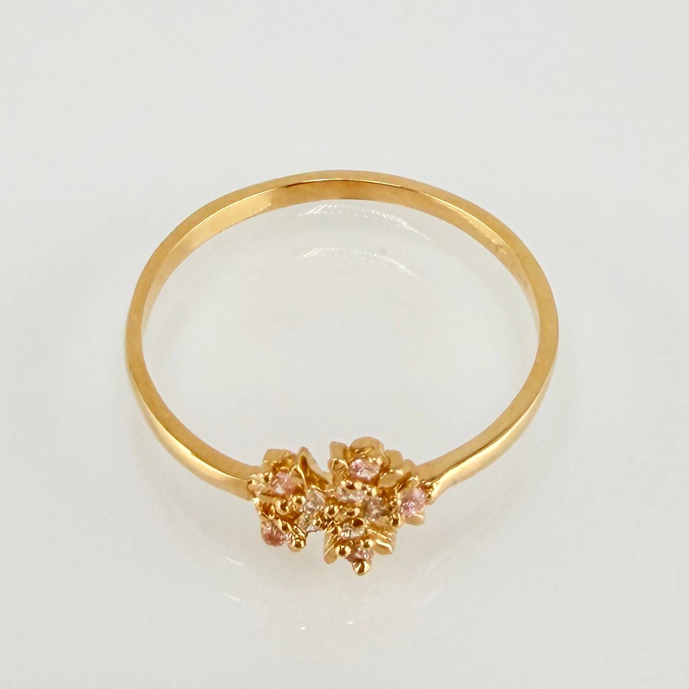 Anillo Flor 1.45gr / T7 / Oro Amarillo 18K *