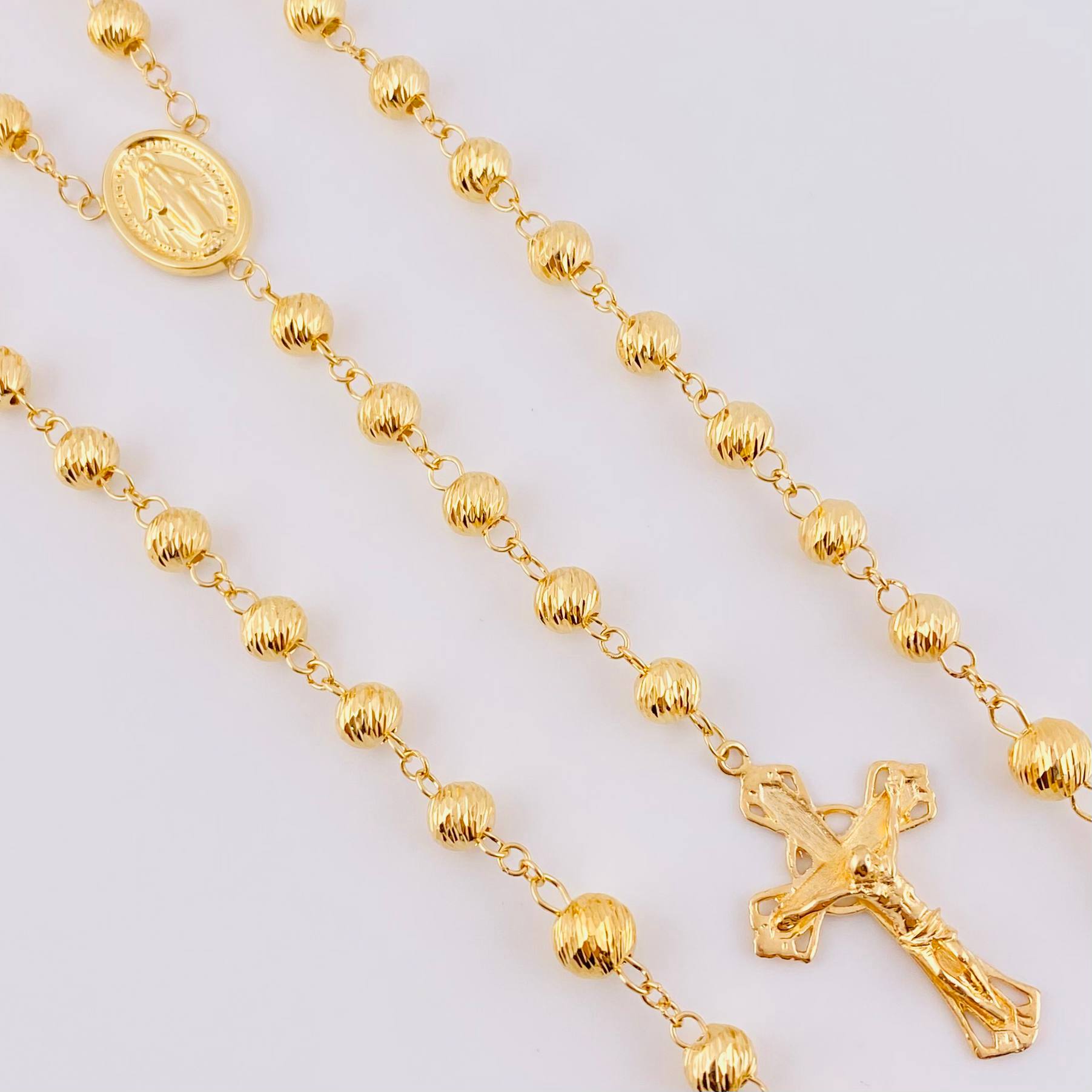 Rosario Virgen Milagrosa 23g / 26 in / 6mm Oro Amarillo 18K