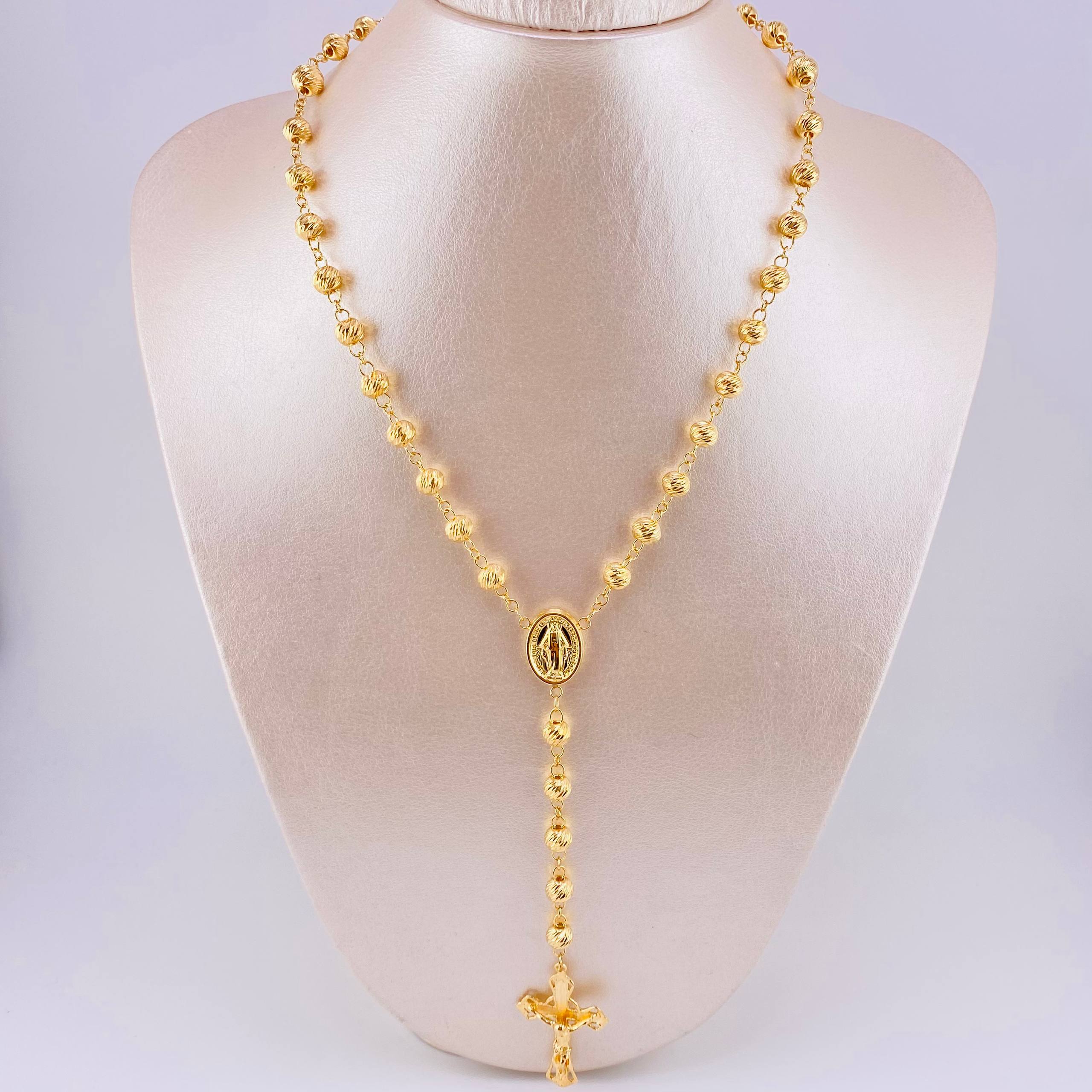 Rosario Virgen Milagrosa 23g / 26 in / 6mm Oro Amarillo 18K