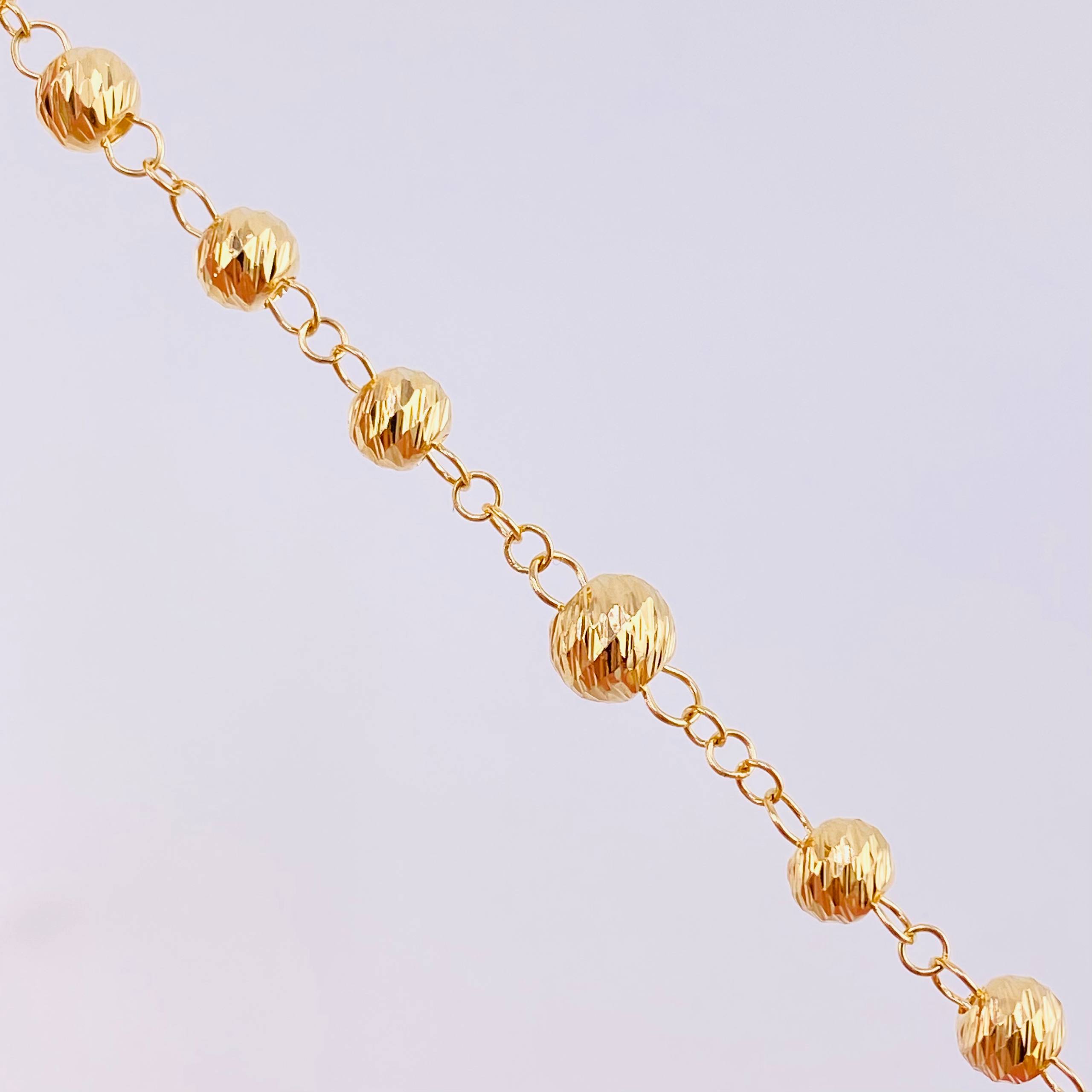 Miraculous Virgin Rosary 13.5g / 24 in / 5mm Yellow Gold 18K