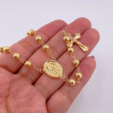 Miraculous Virgin Rosary 13.5g / 24 in / 5mm Yellow Gold 18K