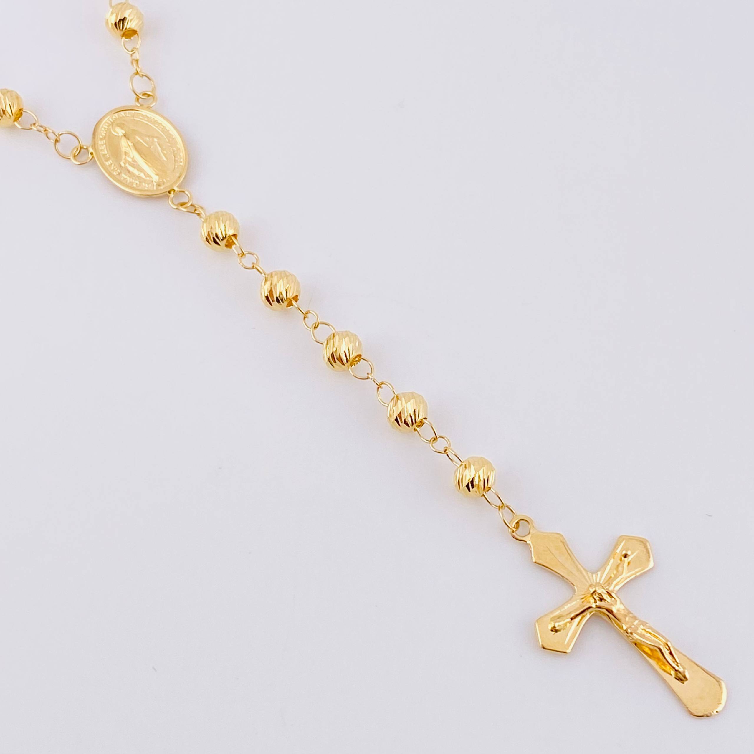 Rosario Virgen Milagrosa 14.8g / 24 in / 5mm Oro Amarillo 18K