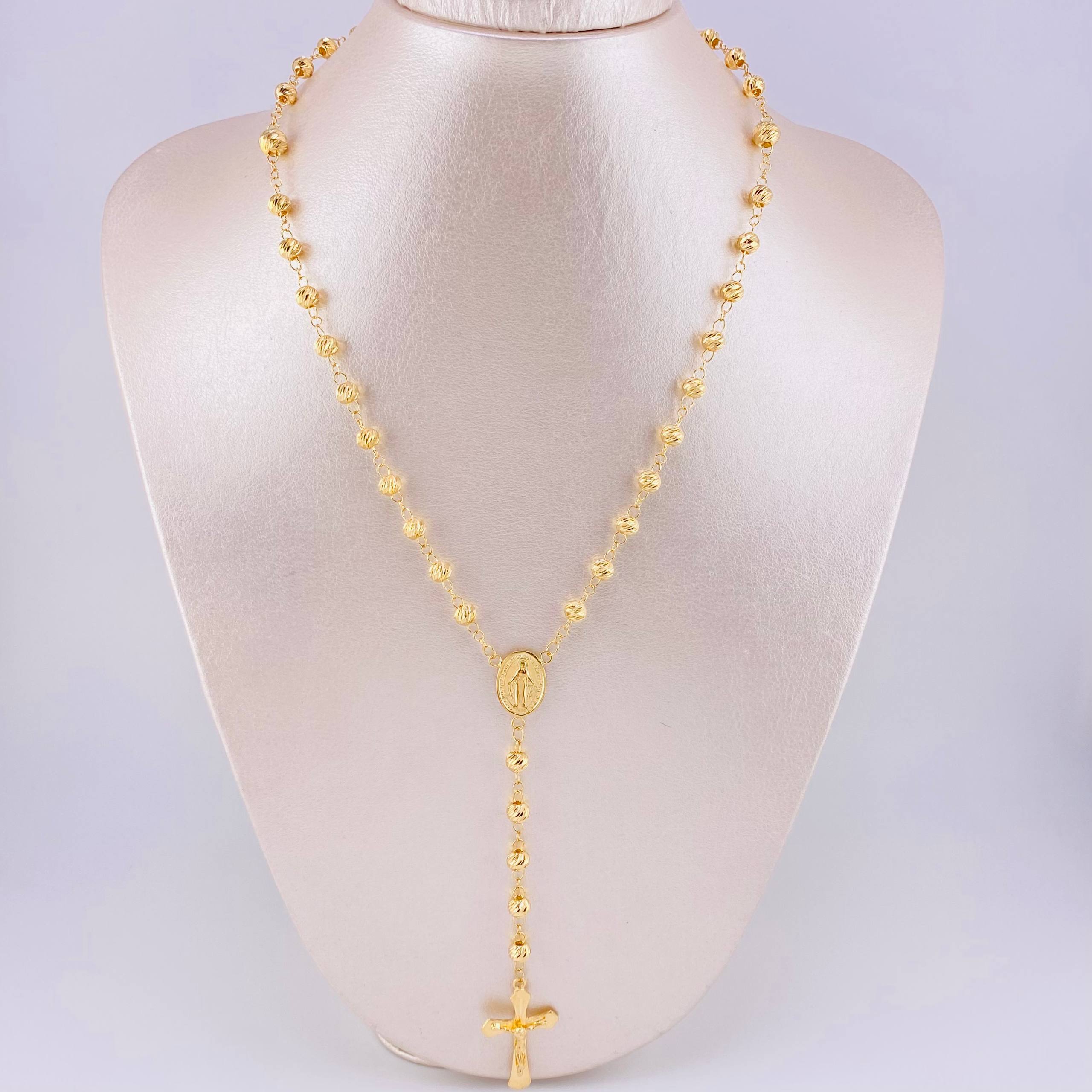 Rosario Virgen Milagrosa 14.8g / 24 in / 5mm Oro Amarillo 18K