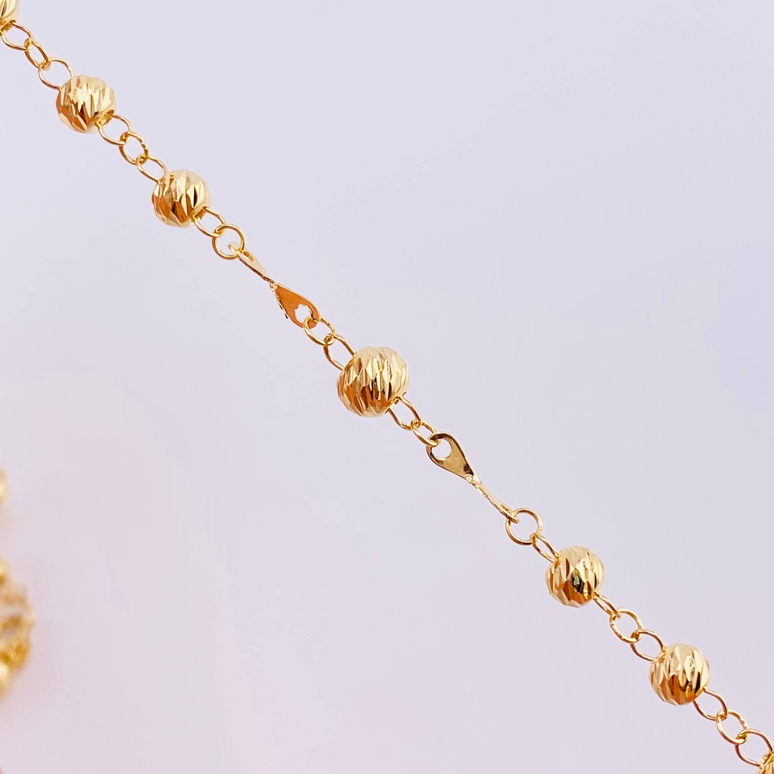 Miraculous Virgin Rosary 9.75g / 24 in / 4mm Yellow Gold 18K