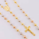 Miraculous Virgin Rosary 22.9g / 26 in / 6.2mm Three Golds 18K