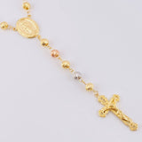 Miraculous Virgin Rosary 22.9g / 26 in / 6.2mm Three Golds 18K