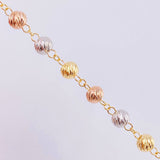 Miraculous Virgin Rosary 22.9g / 26 in / 6.2mm Three Golds 18K
