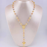 Miraculous Virgin Rosary 22.9g / 26 in / 6.2mm Three Golds 18K