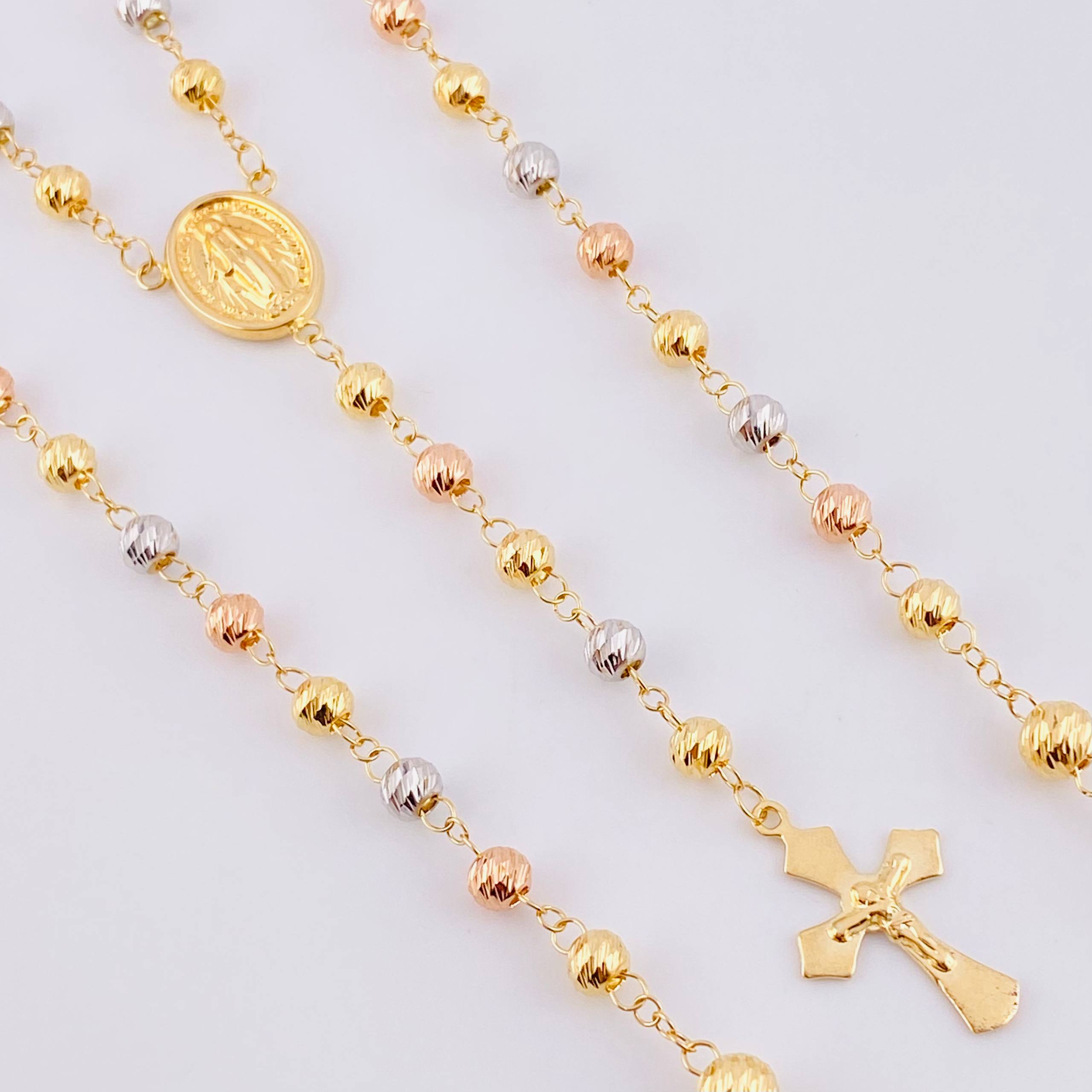 Rosario Virgen Milagrosa 13.2g / 24 in / 5mm Tres Oros 18K
