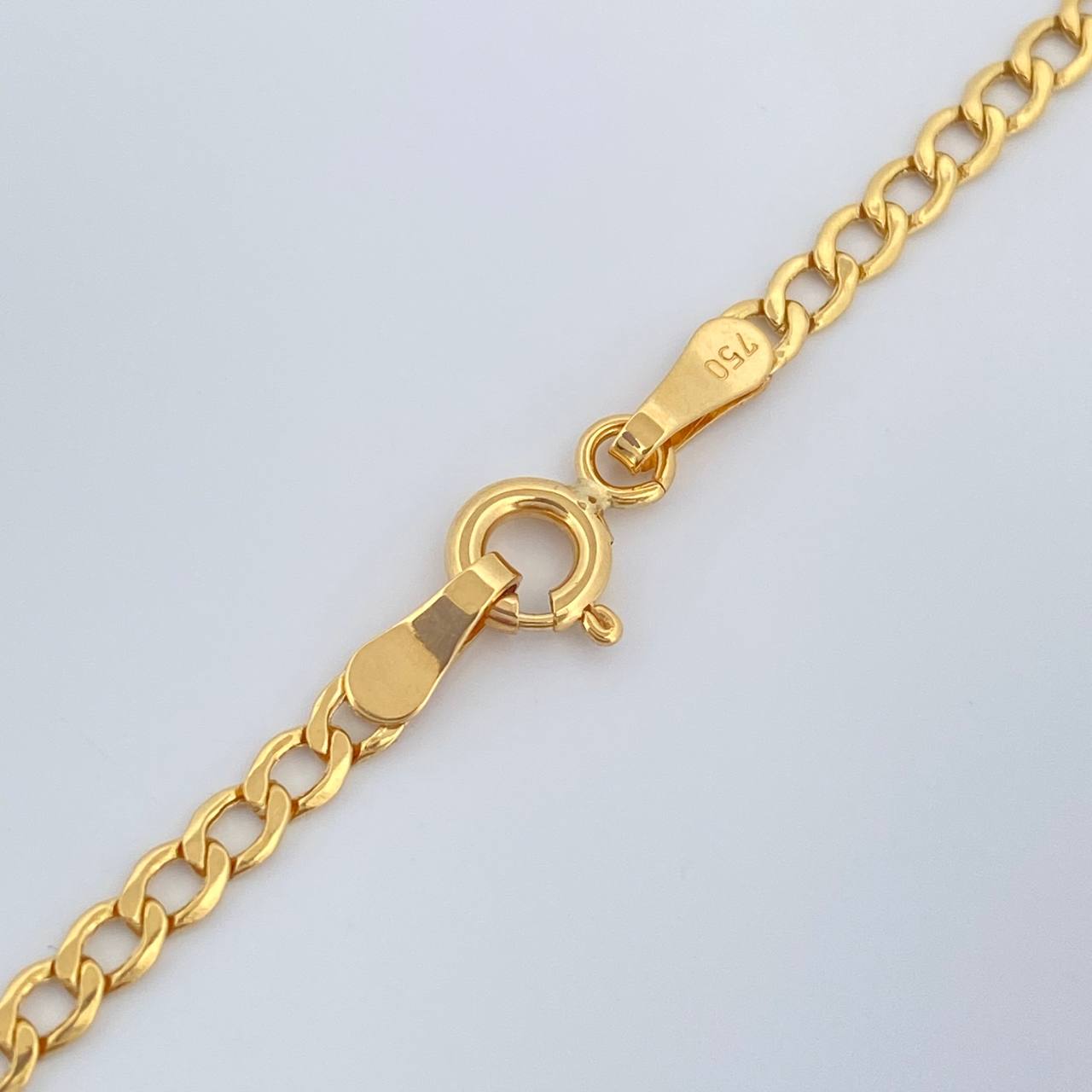 Cadena Cubana 2.6gr / 17 3/4 in / 2.46mm Oro Amarillo +1 18K %