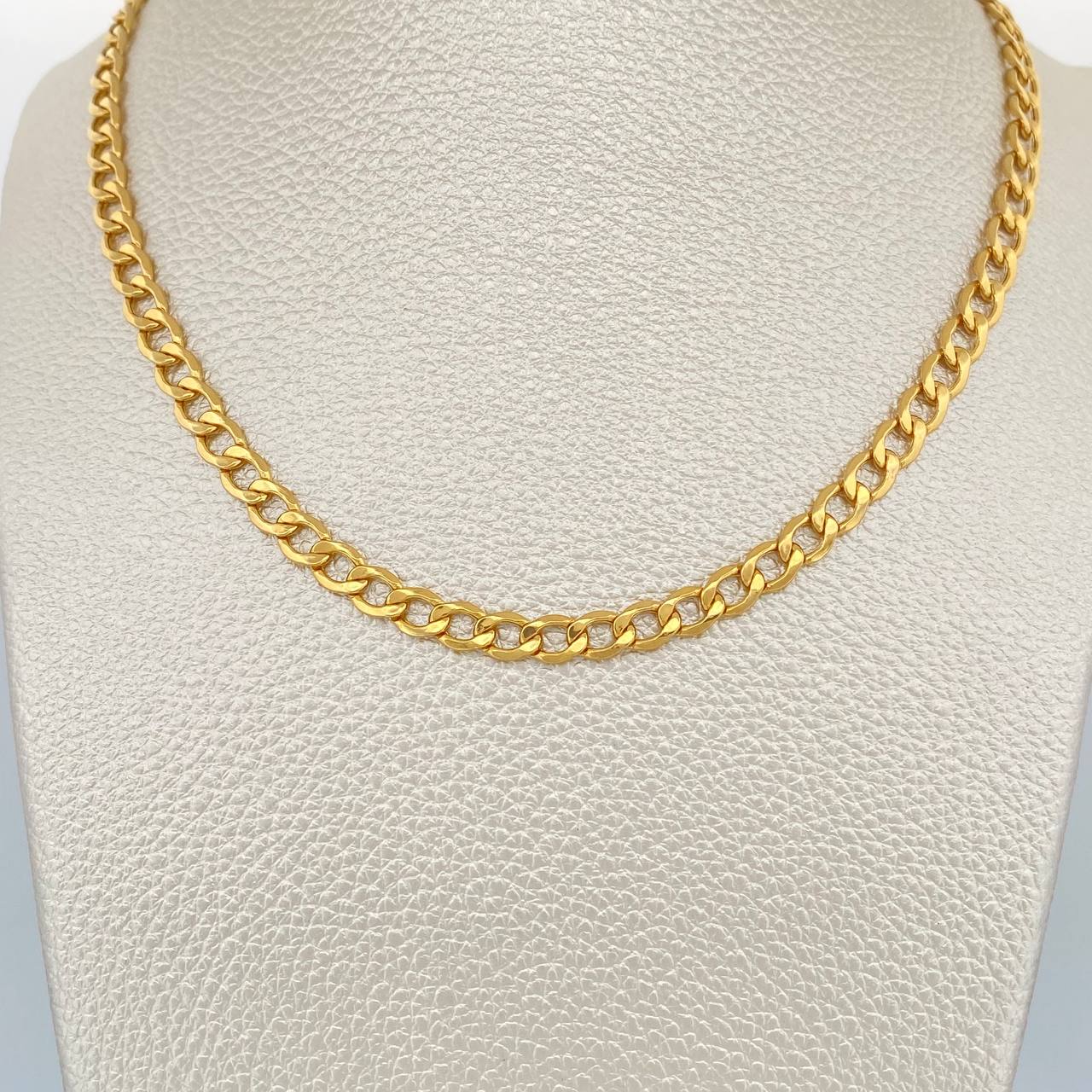 Cadena Cubana 13.6gr / 23 1/2 in / 5.07mm Oro Amarillo +1 18K %